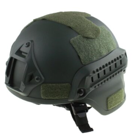 Шолом MICH (ARC-рейки, Velcro-панелі , Передній кронштейн під NVG) в комплекті з чохлом